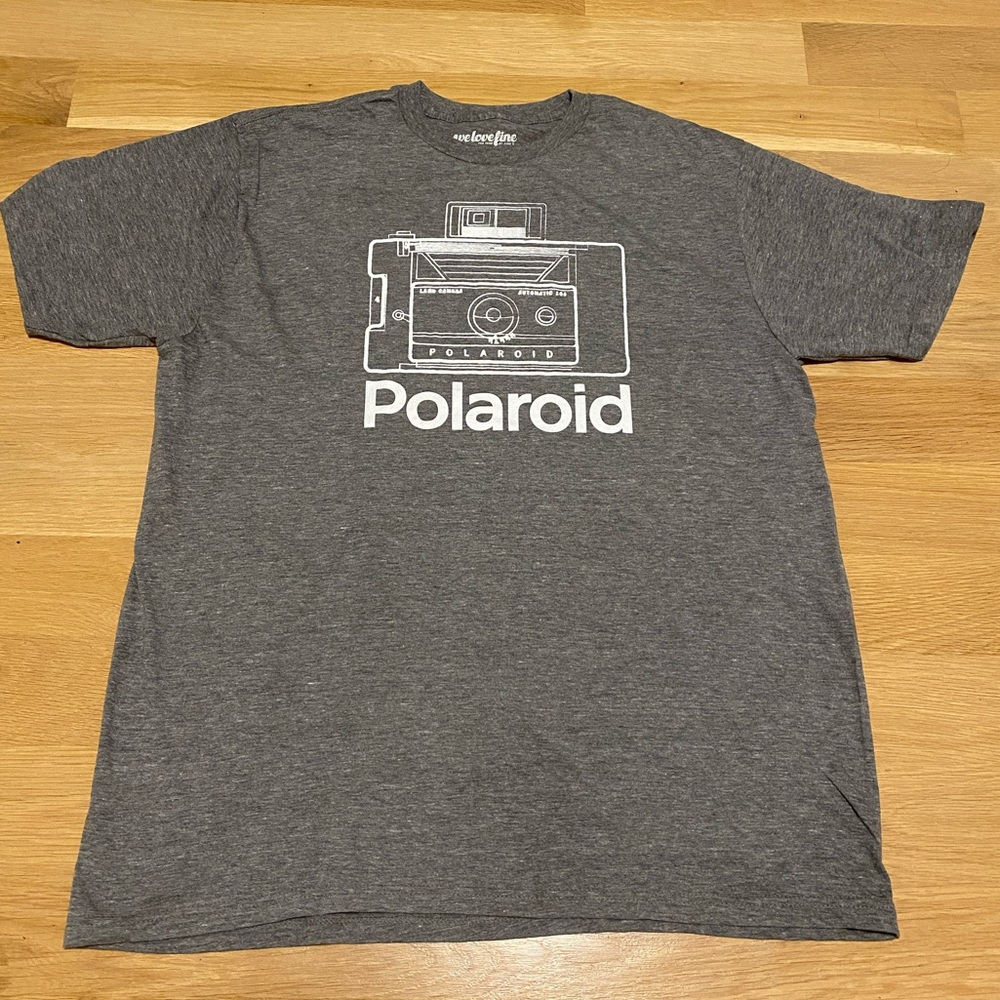 Polaroid Gray Vintage Style Tshirt